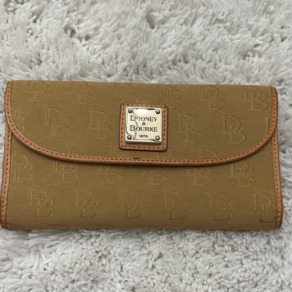Dooney & Bourke Brown Wallet with Logo Detail